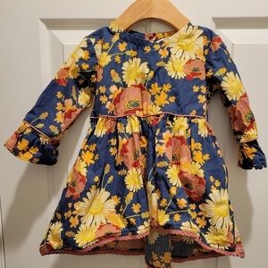 Ruffle Butts High Low Floral Dress 3T
